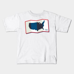 independence day USA map Kids T-Shirt